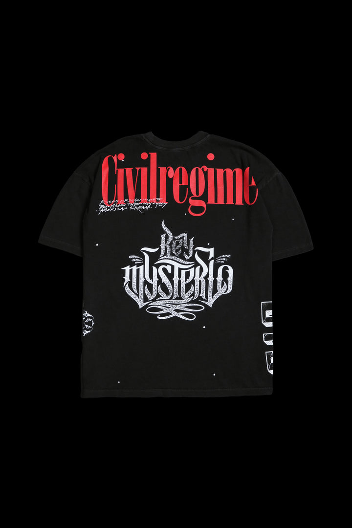 Mysterio Mode American Classic Oversized Tee in Vintage Ashes