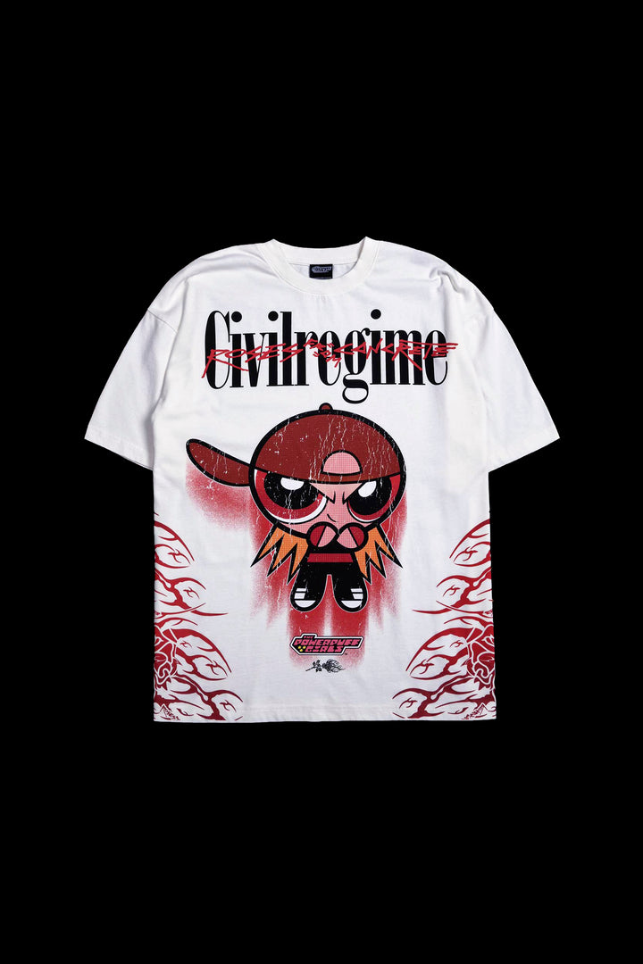 Rowdy Red American Classic Oversized Tee in Butter