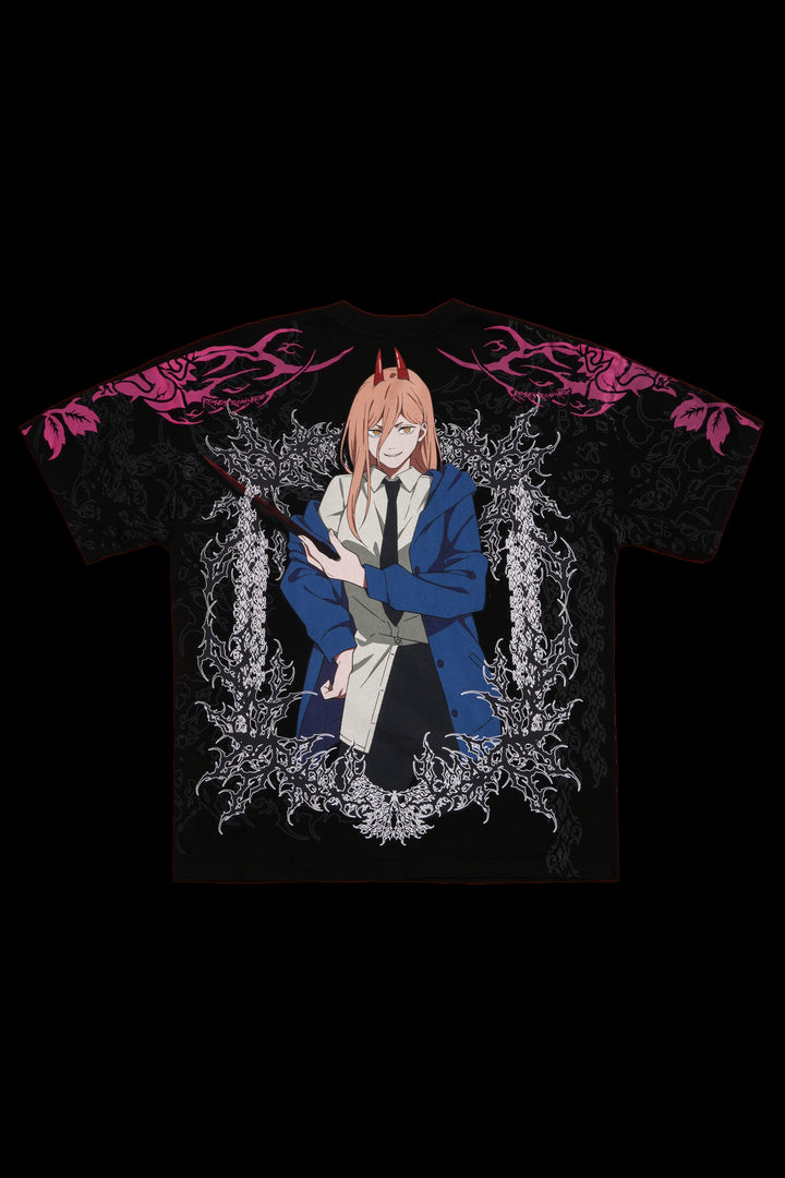 Compulsive Power American Classic Oversized Tee in Black
