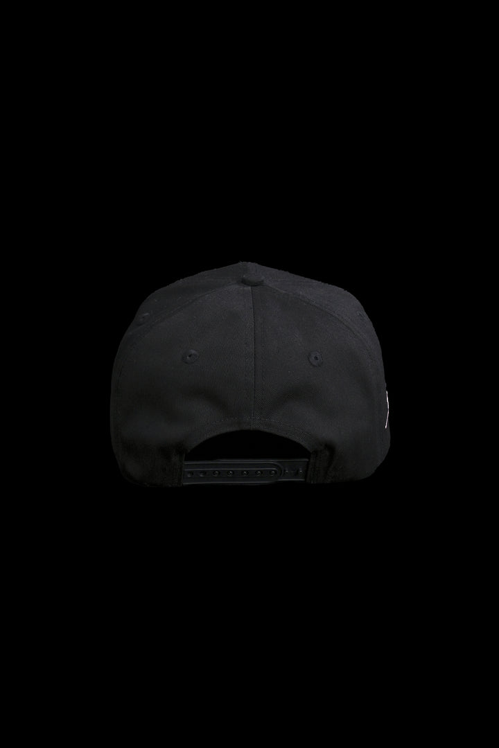 Fierce And Fluid 5 Panel Strapback Hat in Black