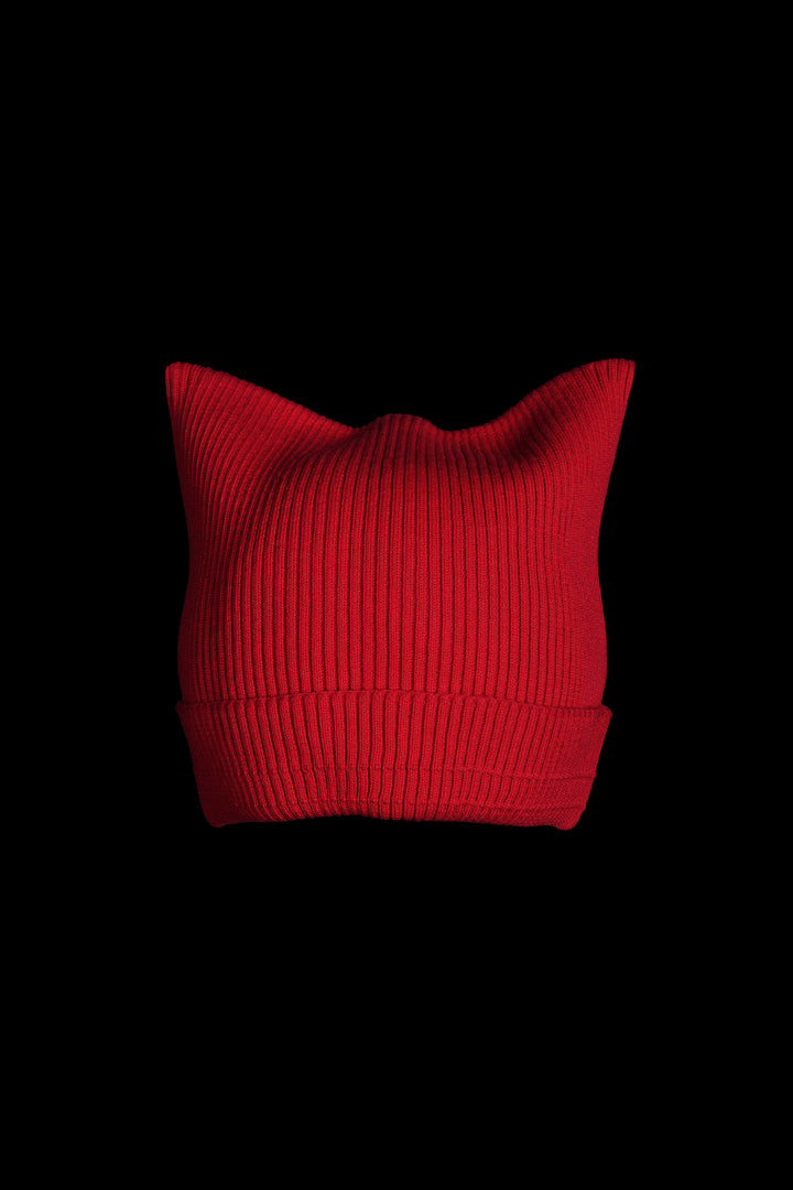Hellbound Horns Beanie in Red