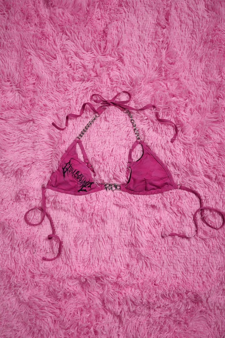 Sinful Sweetheart Chainkini Top in Pink