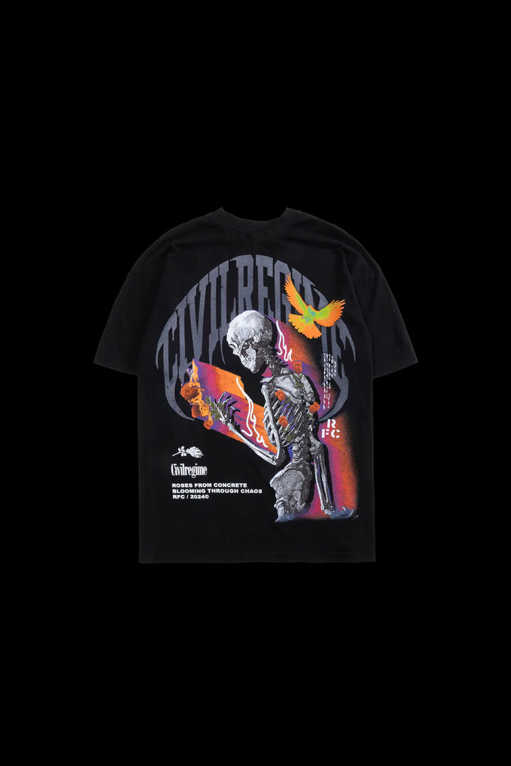 Ultra Bloom Reap American Classic Oversized Tee in Black