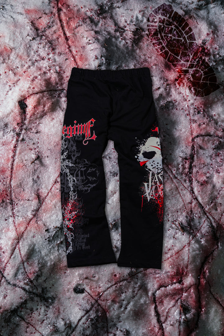 Eyes On The Scene Eternal Wide Leg Fleece Pants in Black