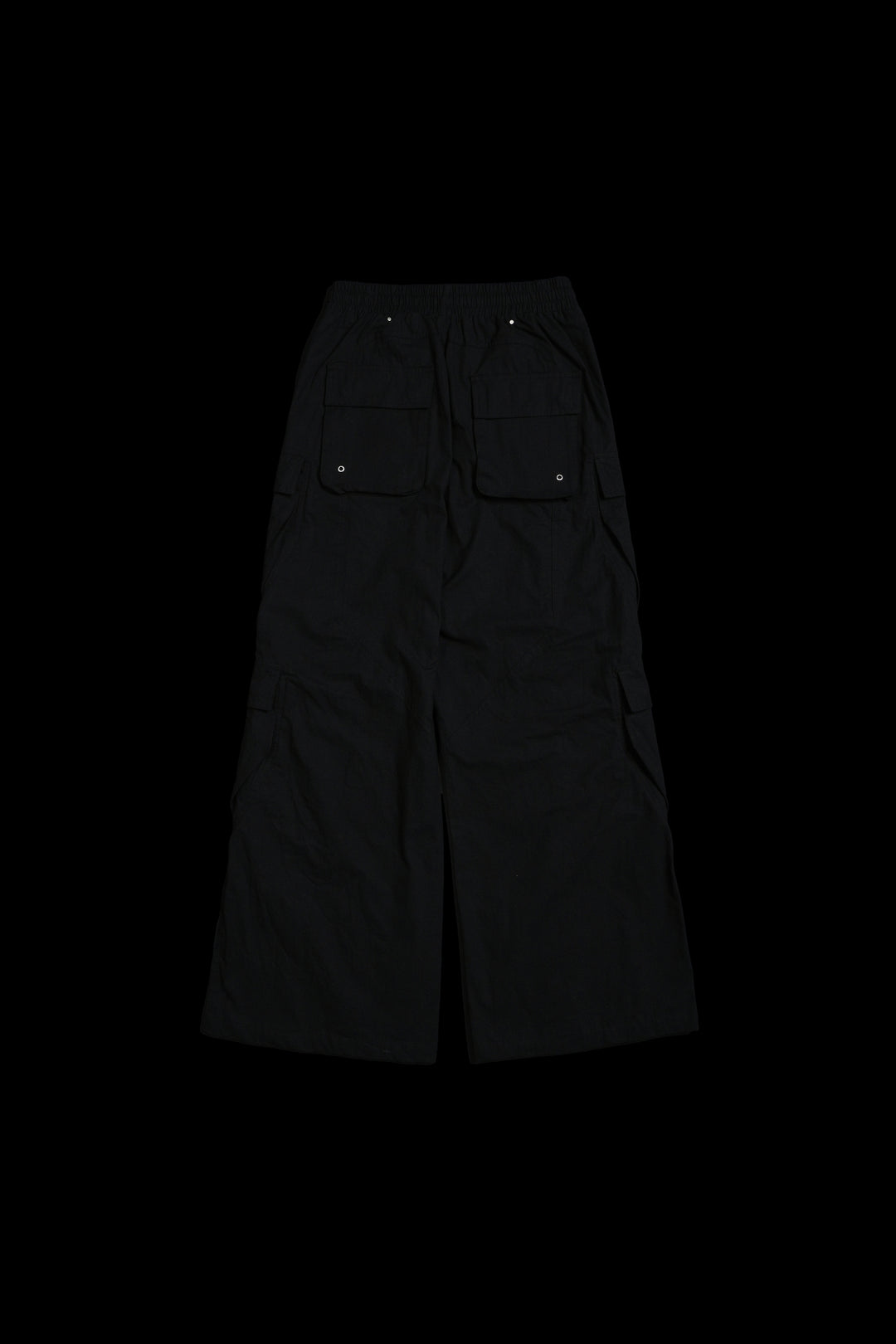 Fallen Rose Ultra Wide Leg Cargo Pants in Black