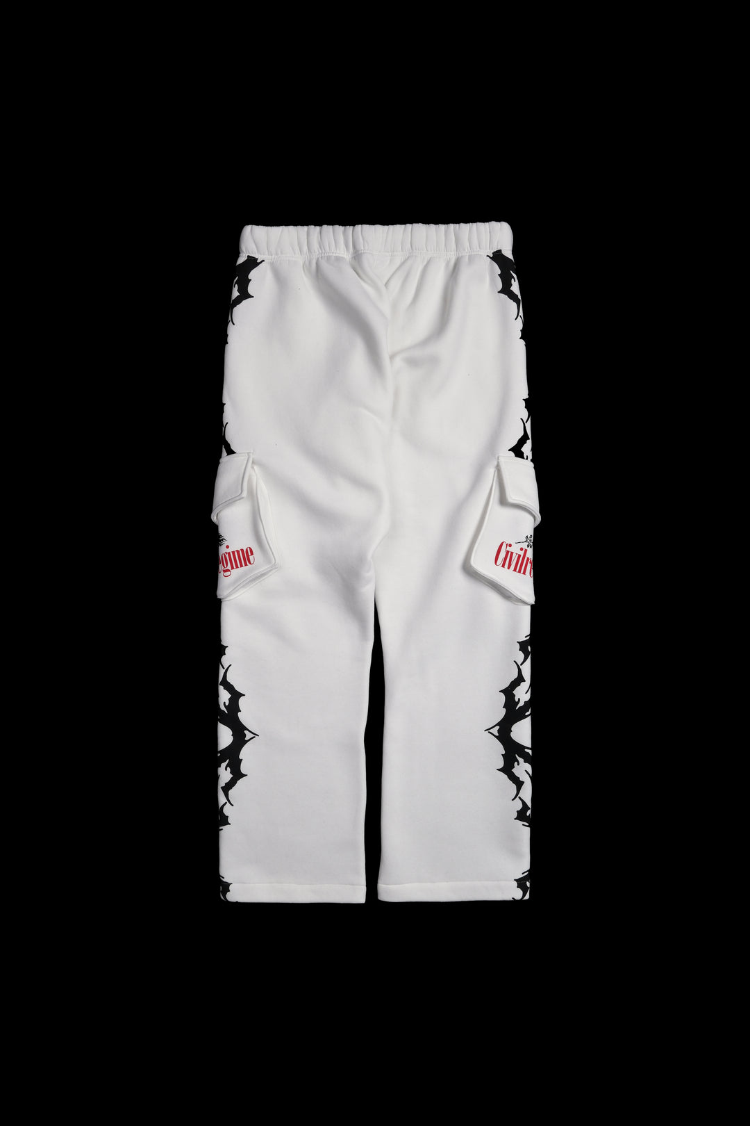 C Sigilism Wide Leg Cargo Fleece Pants in White