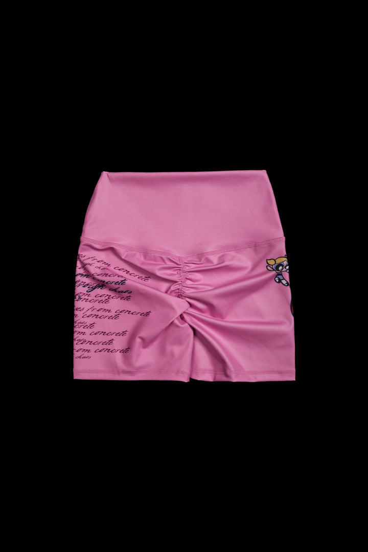 Bloom In Ruin Energy Bike Shorts in Sweet Pink