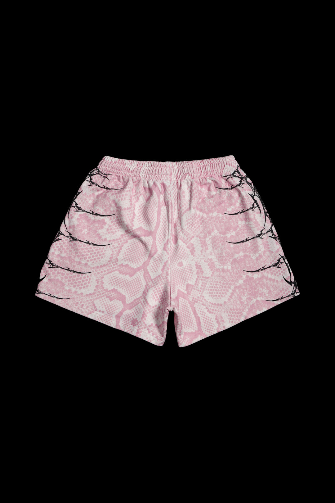 Core Brigade Baggy Shorts in Baby Pink Snake