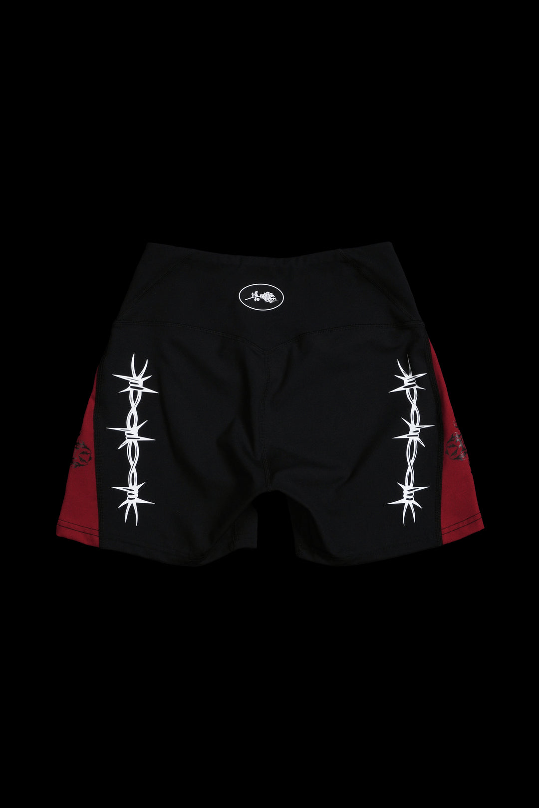 No Mercy Nahstia Energy Shorts in Black/Red