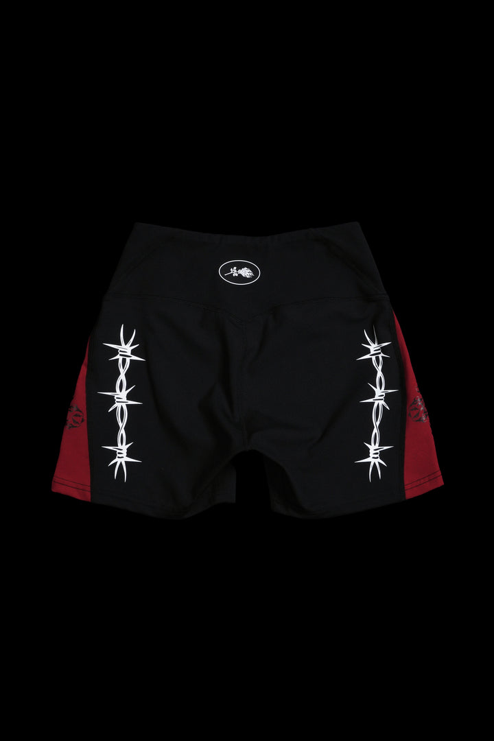 No Mercy Nahstia Energy Shorts in Black/Red
