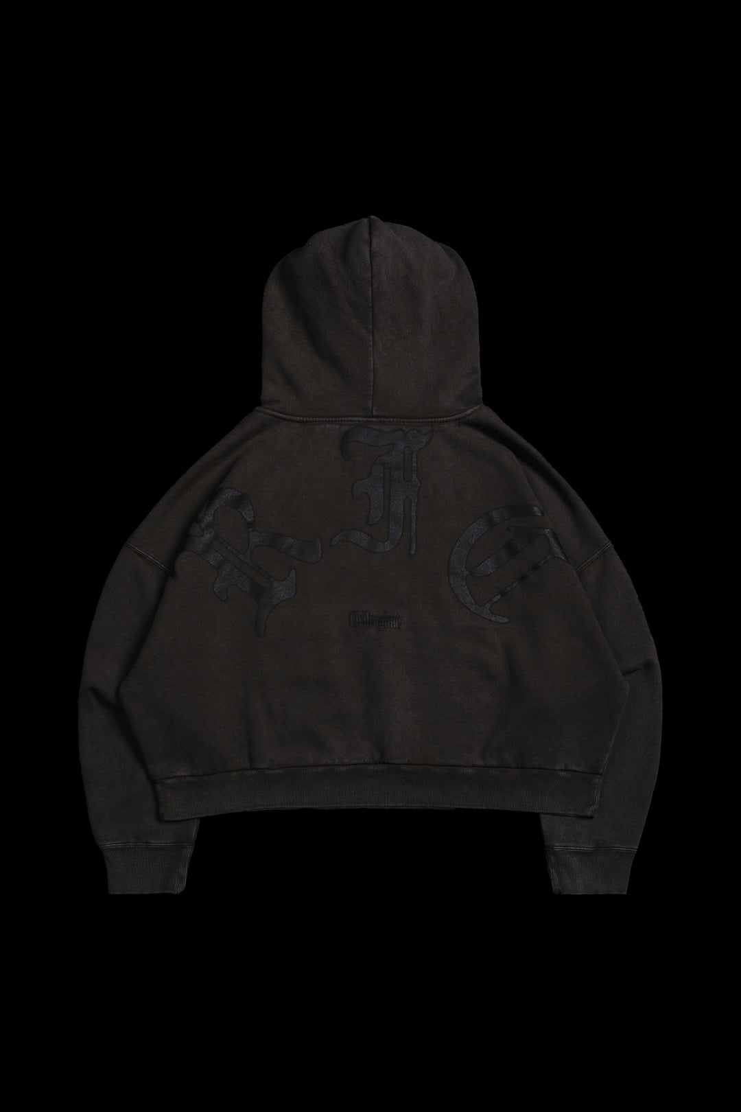 Concrete Sin Odin Oversized Cropped Hoodie in Sun Wash Brown