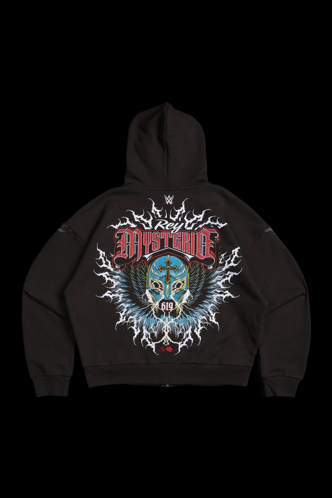 Rey Serpiente Civil Zip Up Hoodie in Pigment Wash Brown