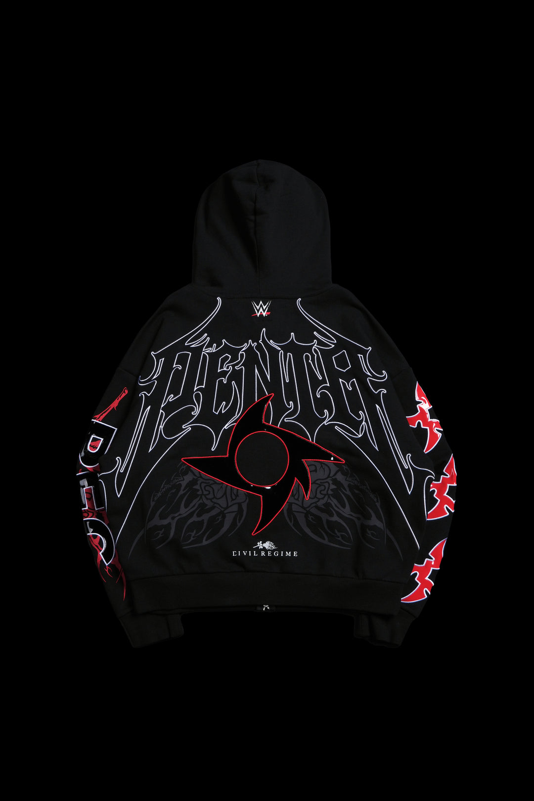 Penta Zero Miedo Full Zip Up Hoodie in Black