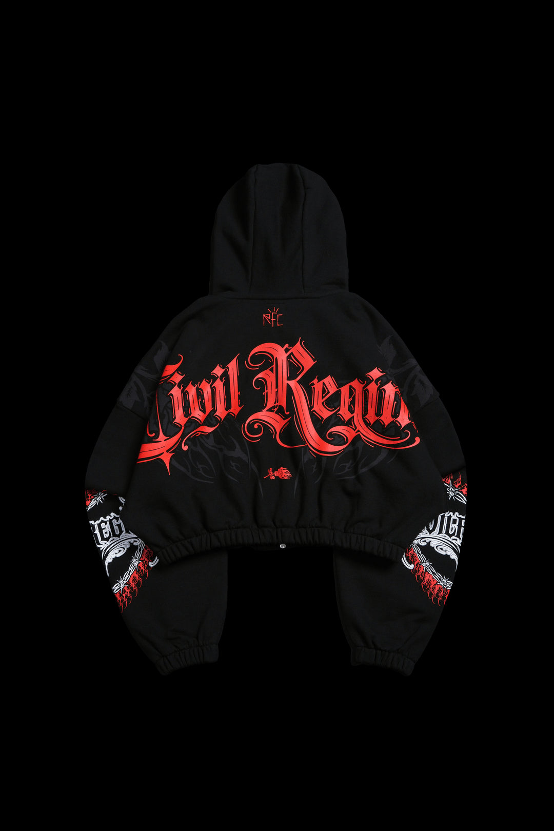 Rule Breaker Ultra Cropped Hoodie in Black