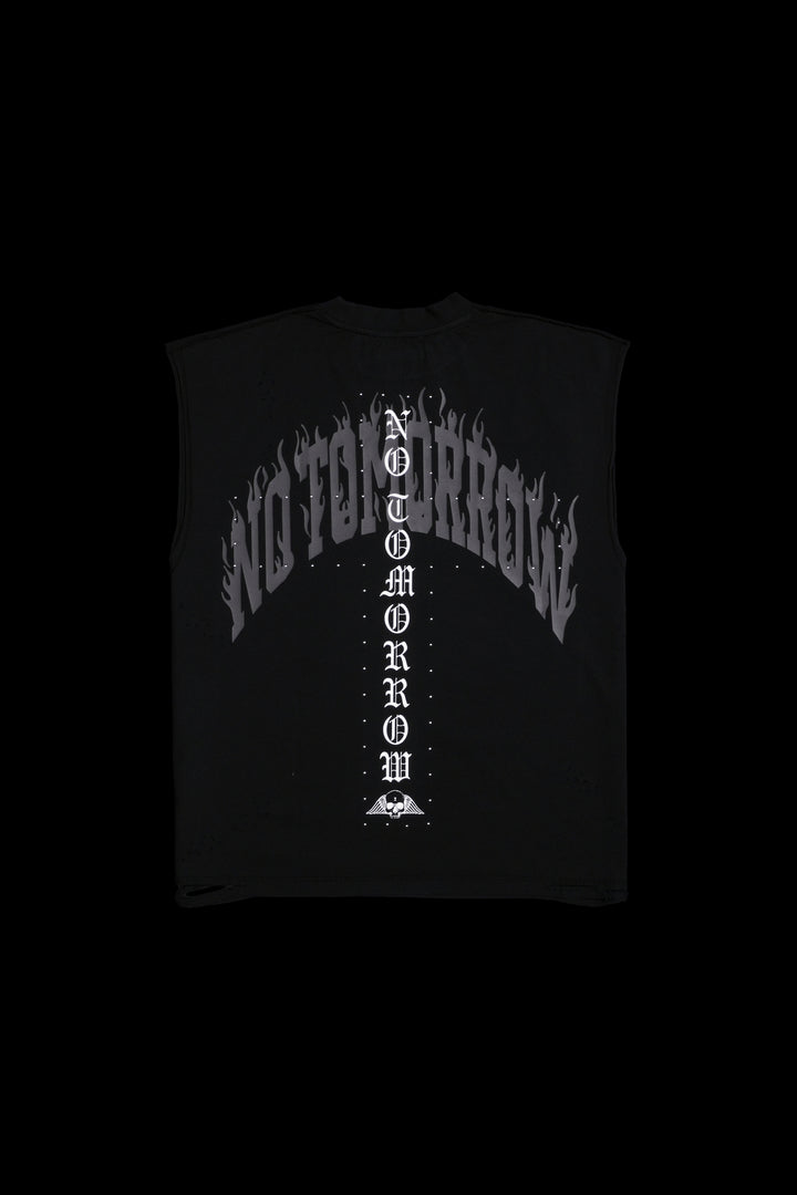 Spinal Studs FMR Muscle Tee in Black
