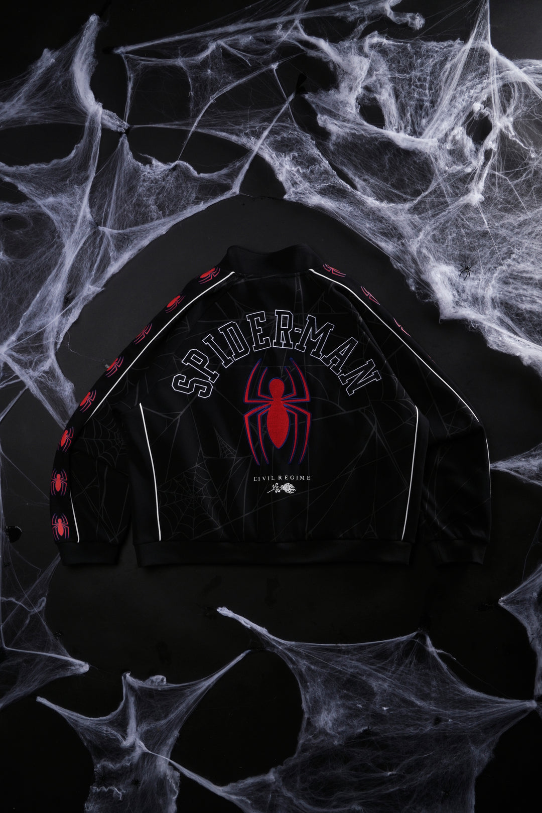 Spider Chaos Civil Track Jacket in Black
