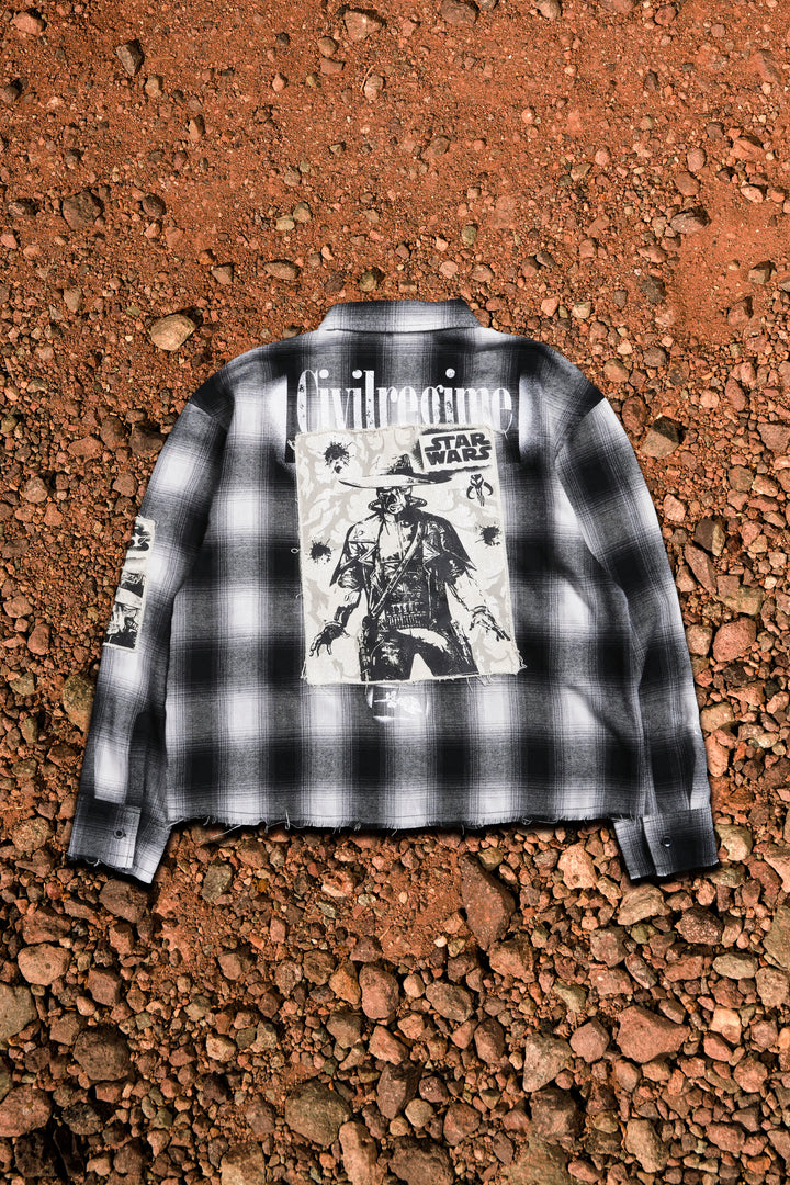 Wanted Cad Bane Ivar Flannel in Black Plaid