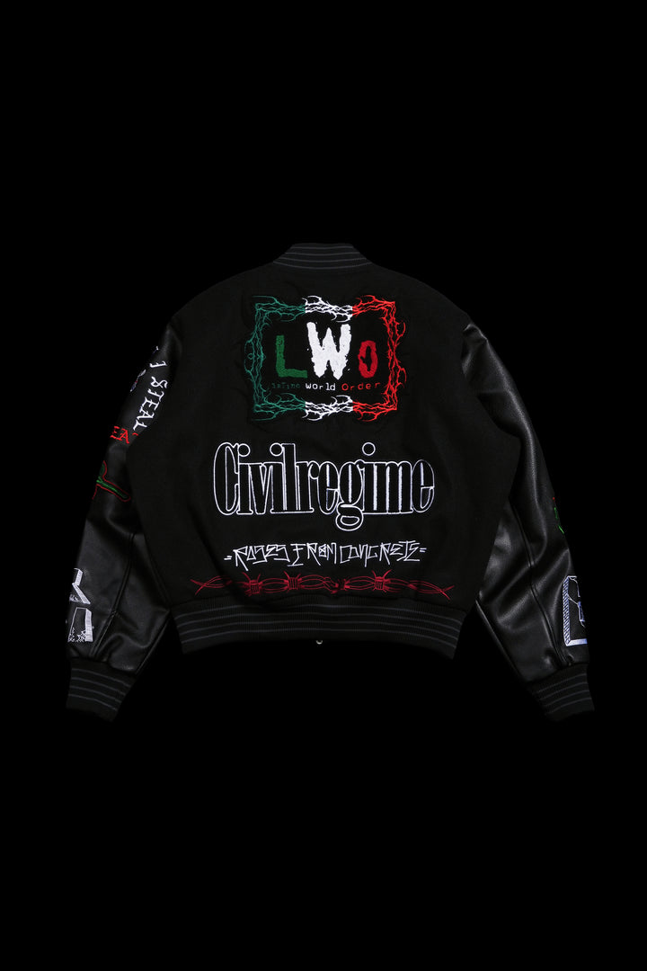 LWO Letterman Jacket in Black