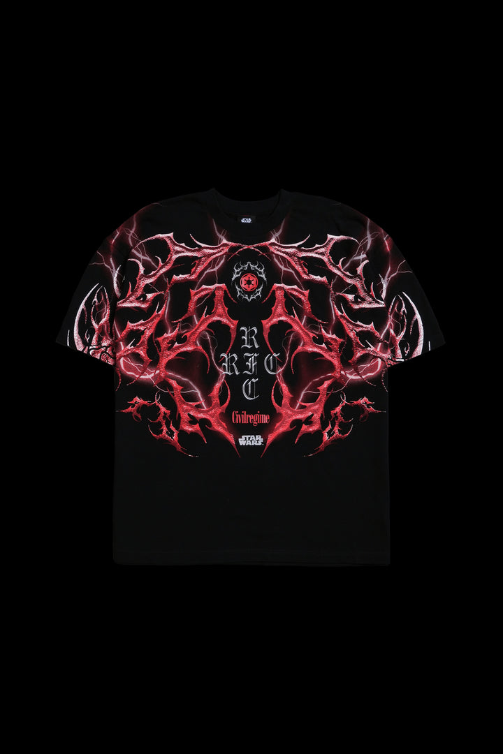 Fallen Star American Classic Oversized Tee in Black