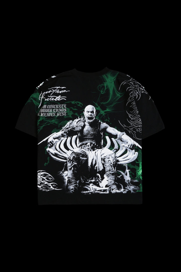 Baraka's Chaos "Side By Side" 199X Oversized Tee in Black