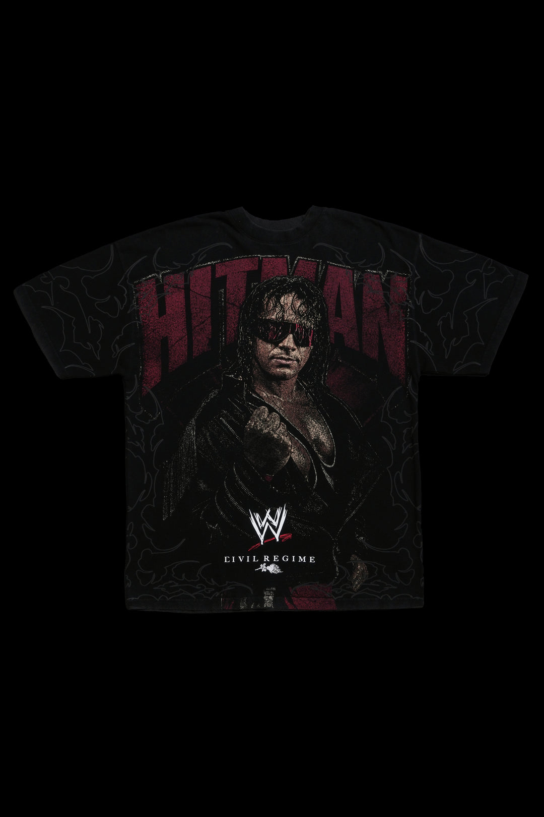 Hitman Hart American Classic Oversized Tee in Vintage Black