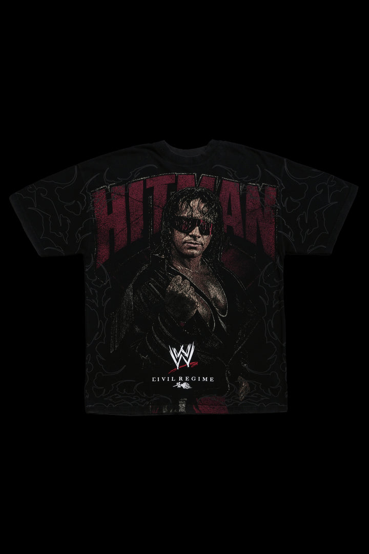 Hitman Hart American Classic Oversized Tee in Vintage Black