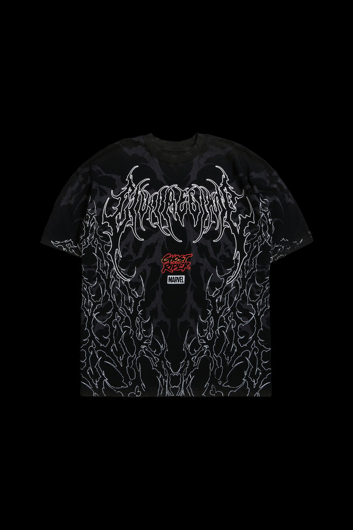 Ghost Rider And Me American Classic Oversized Tee in Vintage Black