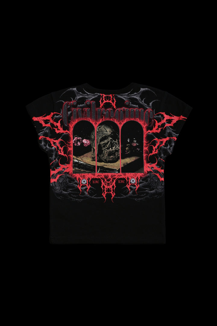 Fallen Star Baby Tee in Black