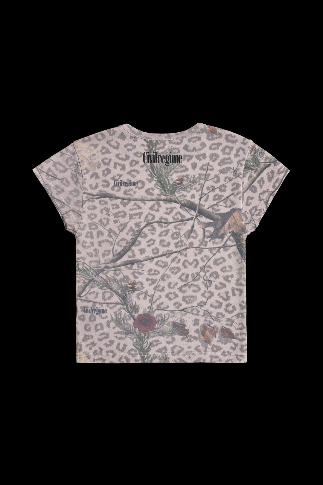 Concrete Sin Baby Tee in Sun Wash Real Leopard Camo