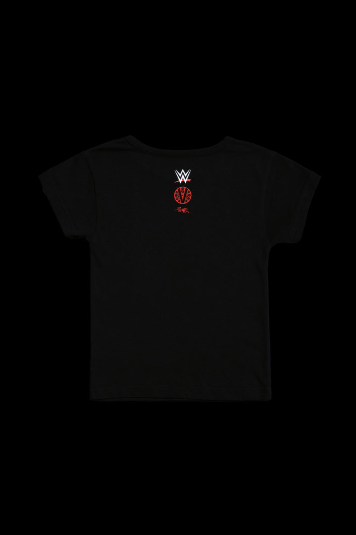 The Red Reign Baby Tee in Black