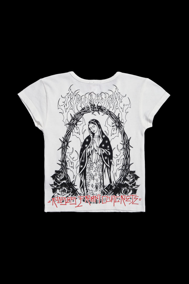 Crown Killer Baby Tee in White