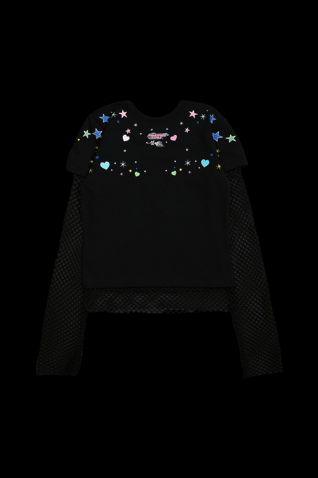 Cry Baby Hellveil Mesh Twofer in Black