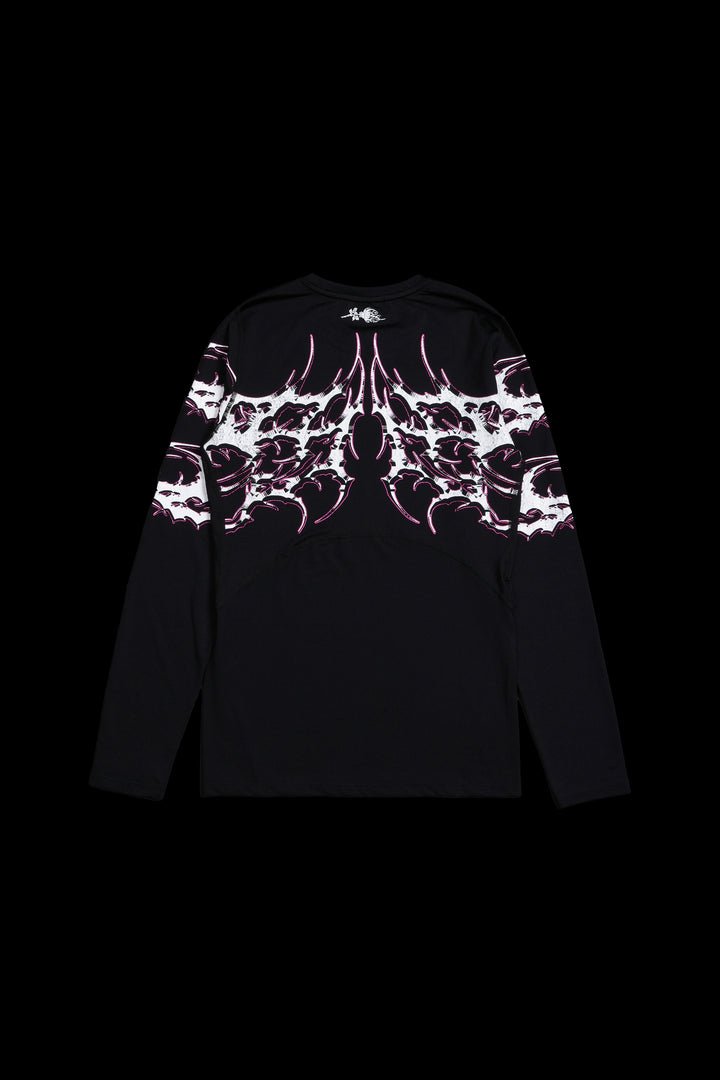Laugh Mode Flex Scoop L/S Compression Shirt in Black