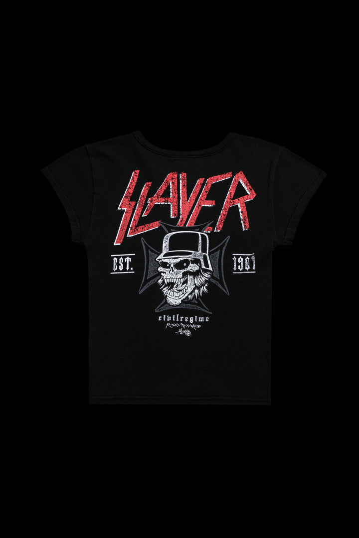 Legacy Est. 1981 Baby Tee in Black
