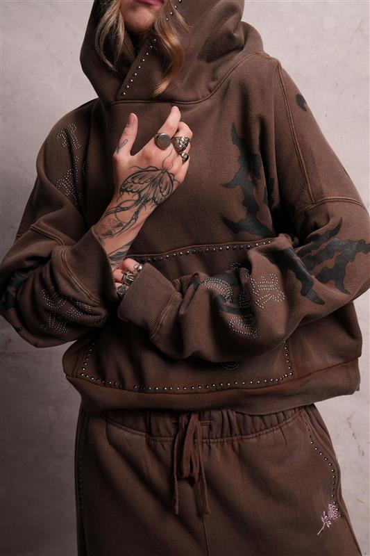 Eternal Chaos Odin Hoodie in Sun Faded Brown