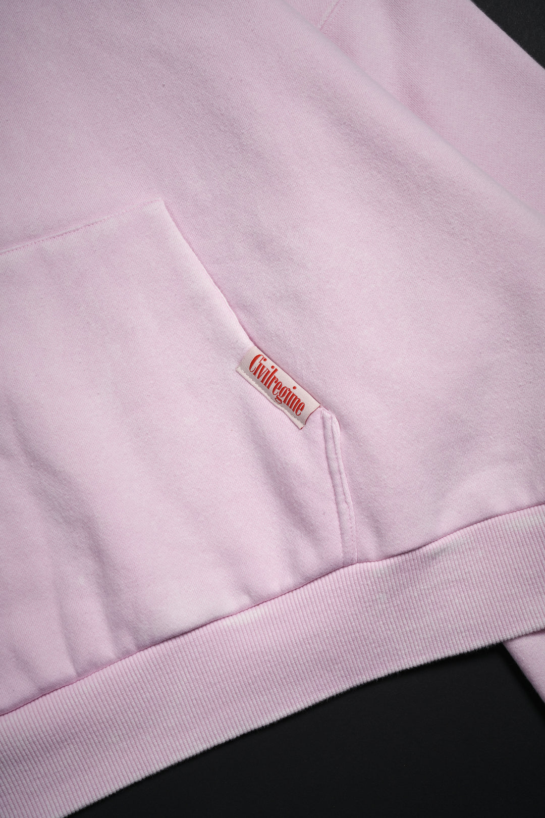 Concrete Sin Odin Oversized Cropped Hoodie in Sun Wash Baby Pink