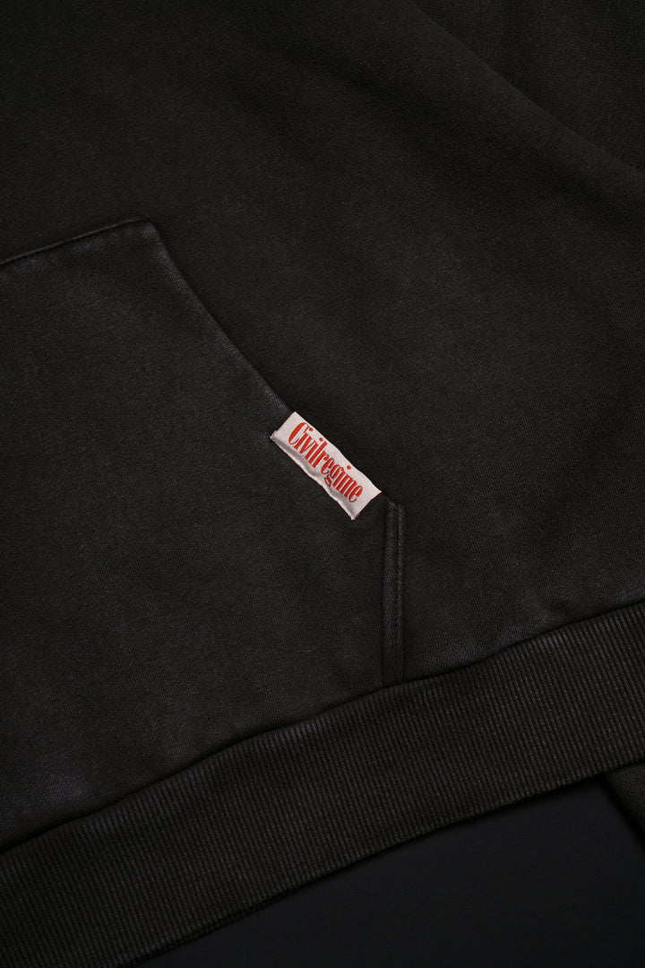 Concrete Sin Odin Oversized Cropped Hoodie in Sun Wash Brown