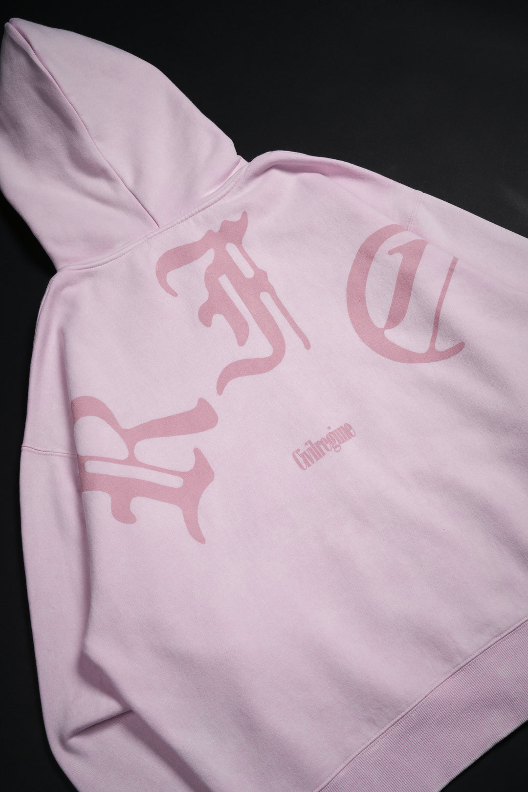 Concrete Sin Zip Up Hoodie in Sun Wash Baby Pink