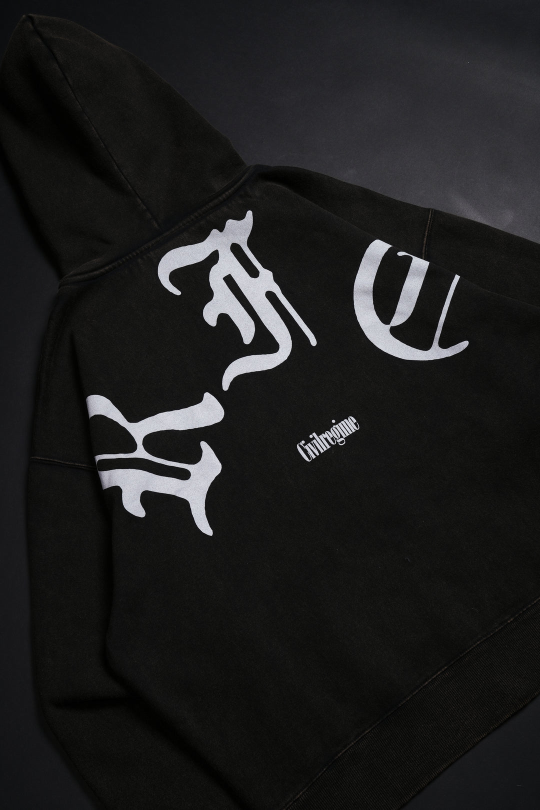 Concrete Sin Zip Up Hoodie in Sun Wash Black