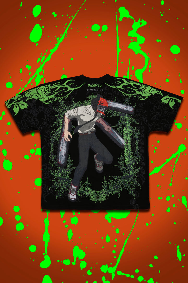 Green Blood American Classic Oversized Tee in Black