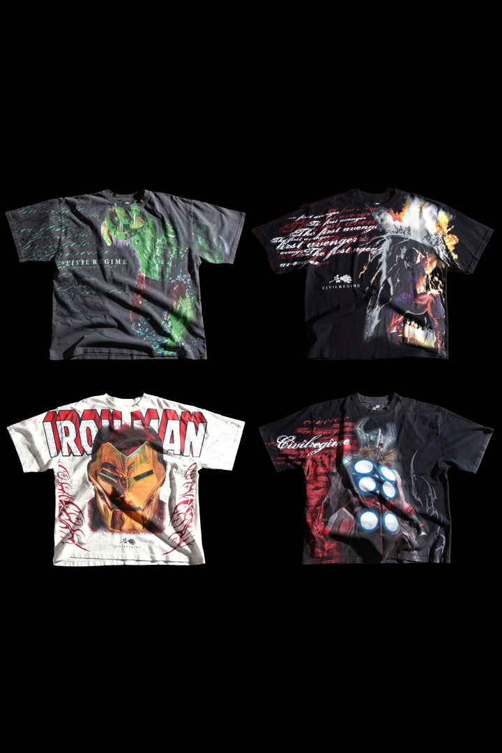 Marvel Avengers Side By Side 199X Tee "Box Set" in Multi Color