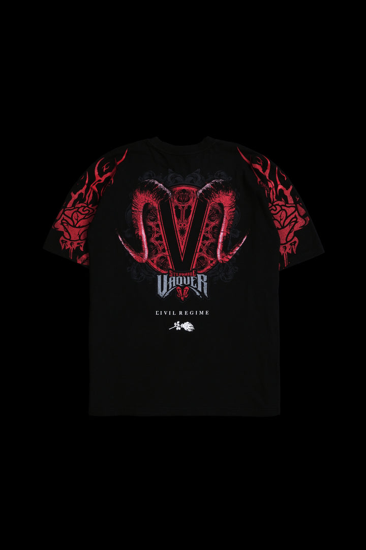 Red Dungeon American Classic Oversized Tee in Black