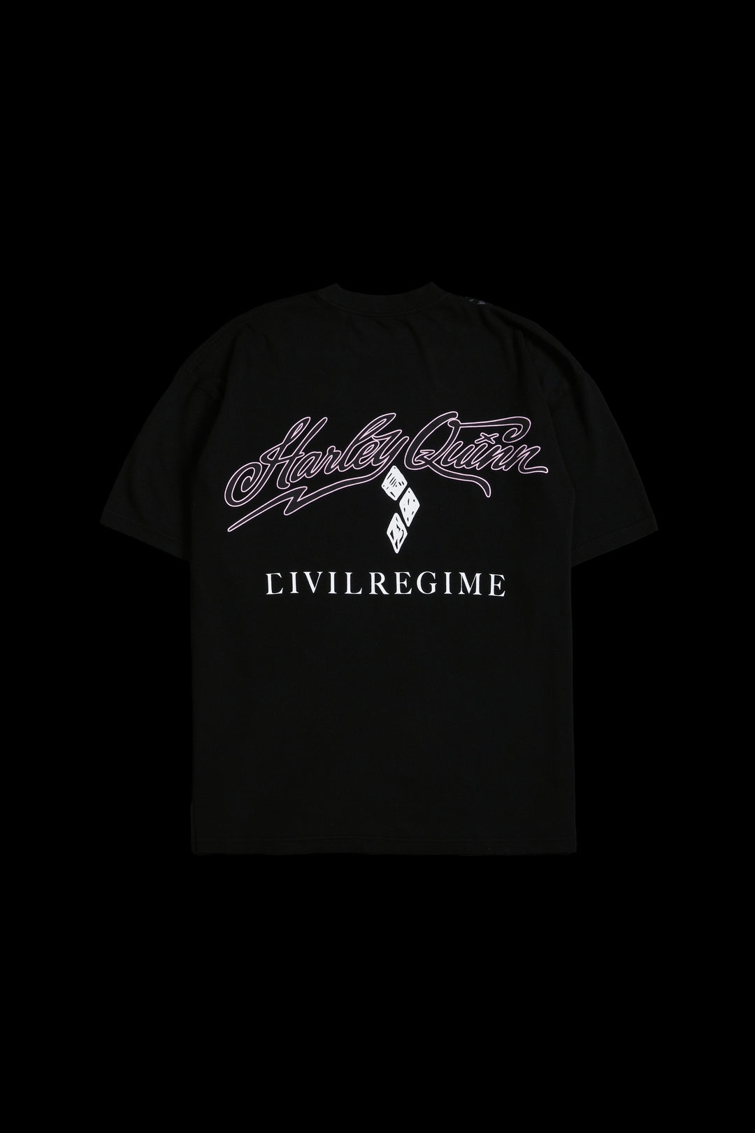 Twisted Romance American Classic Oversized Tee in Black