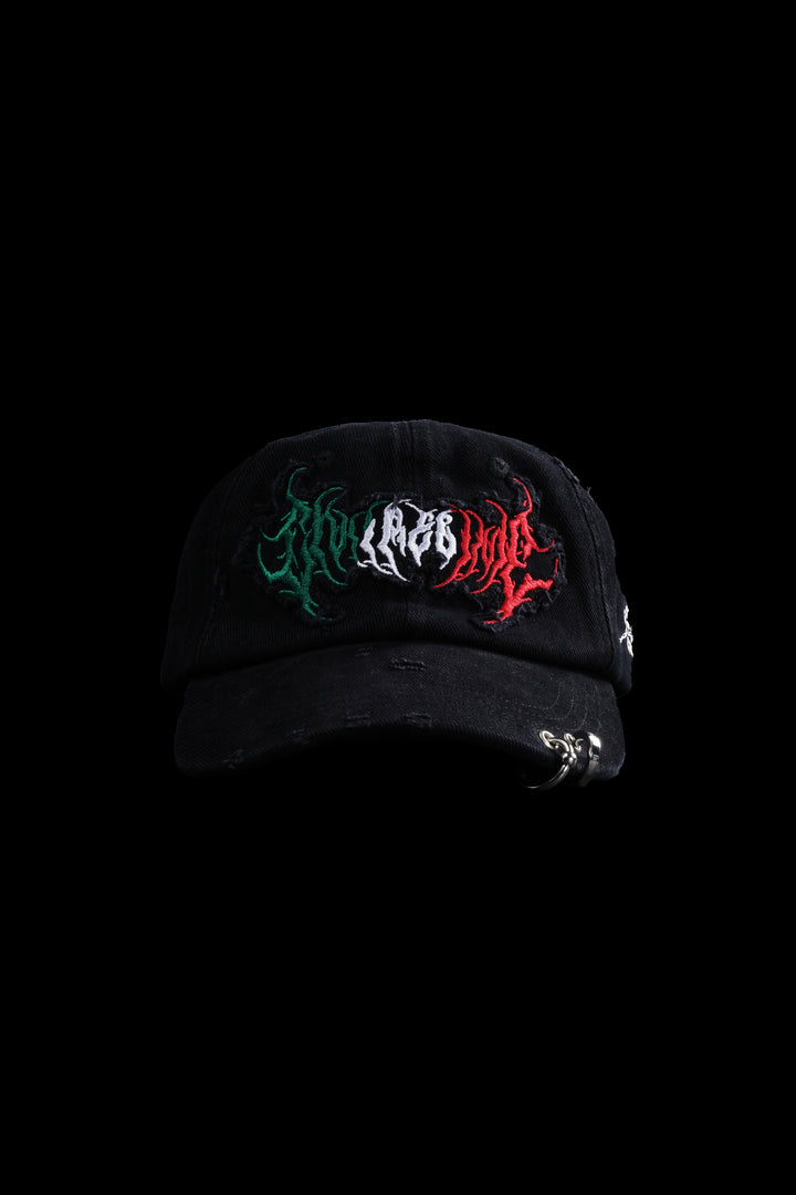 Civil Hesh Piereced Heritage Dad Hat in Black