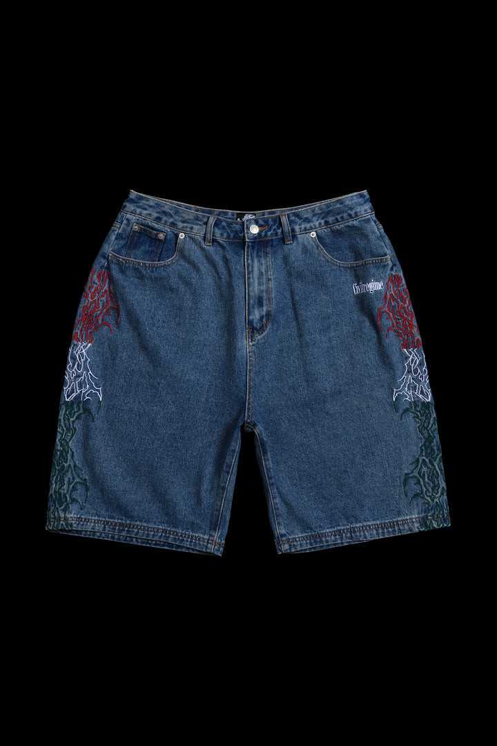 Fuego Regime Jorts in Vintage Wash