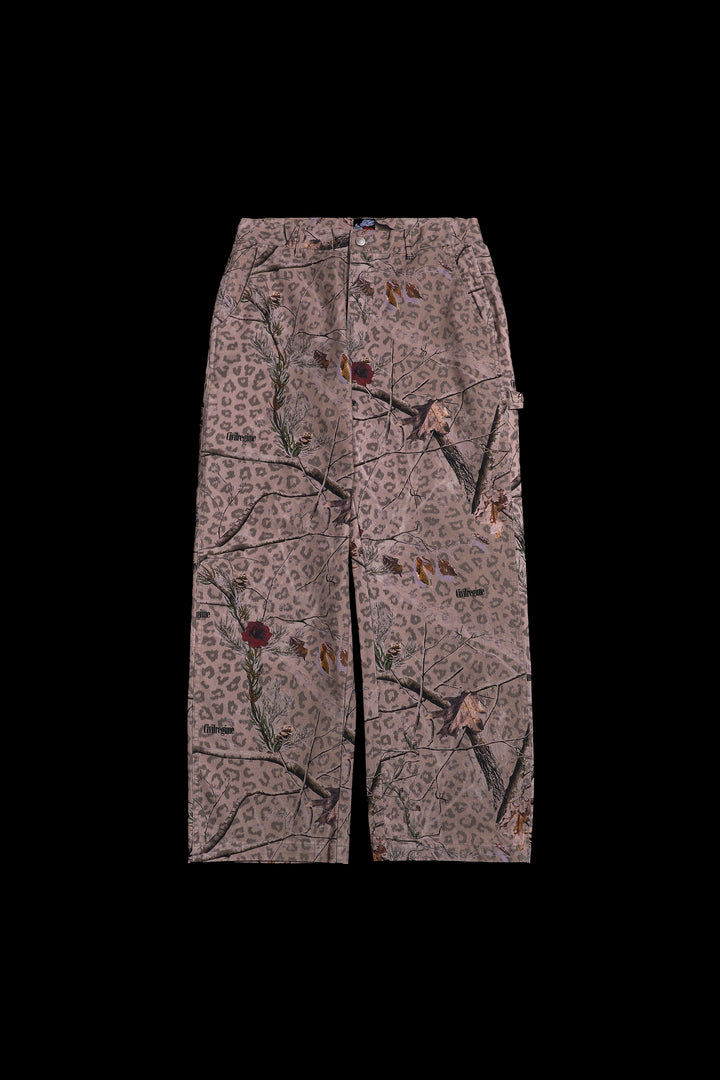 Concrete Forest Work Wear Pants in Real Leopard Camo