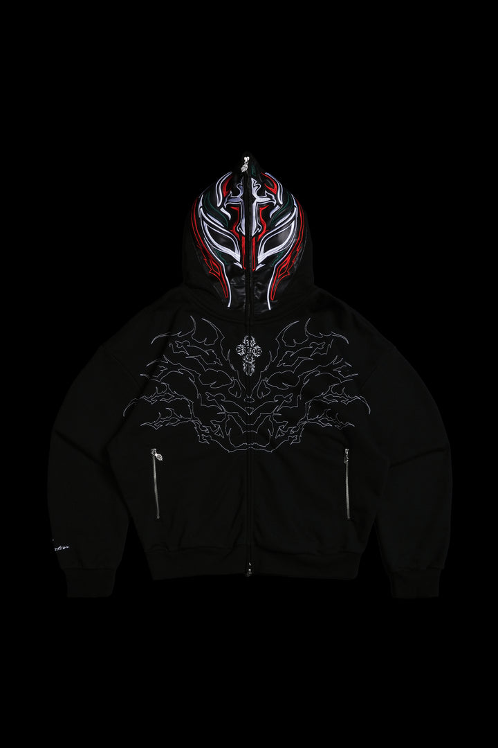 Rey Mysterio Full Zip Up Hoodie in Black