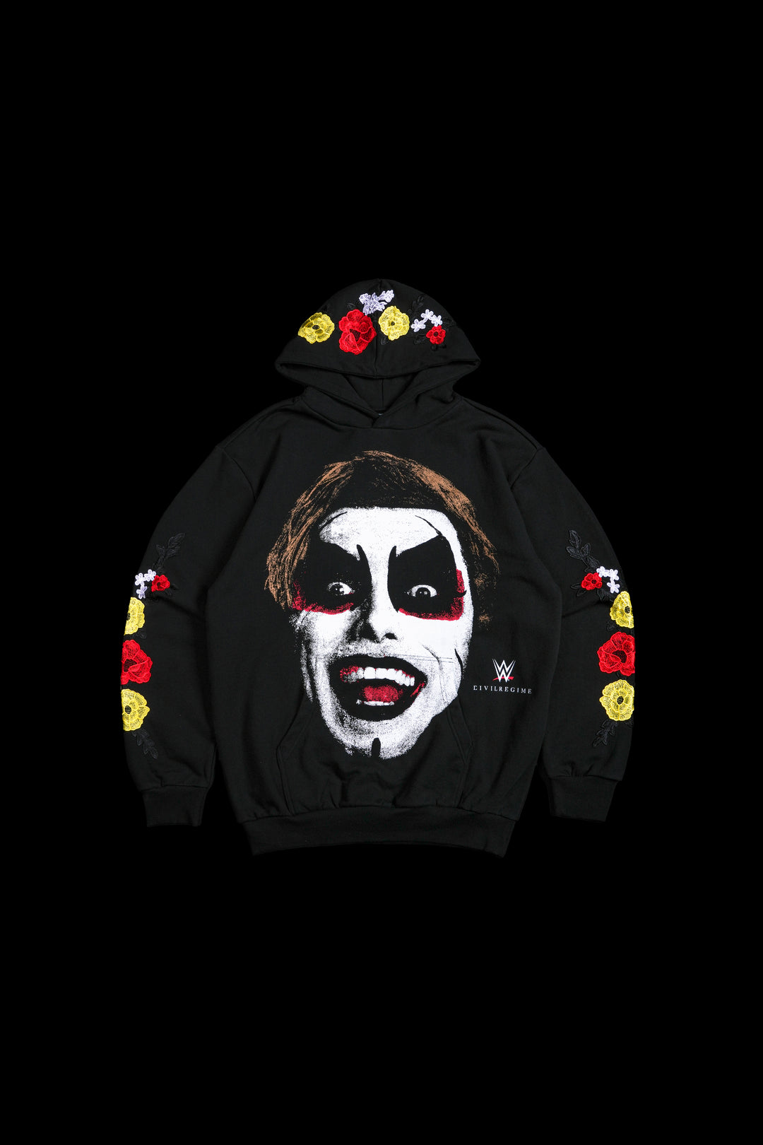 Cursed Forever Indie Rose Hoodie in Black