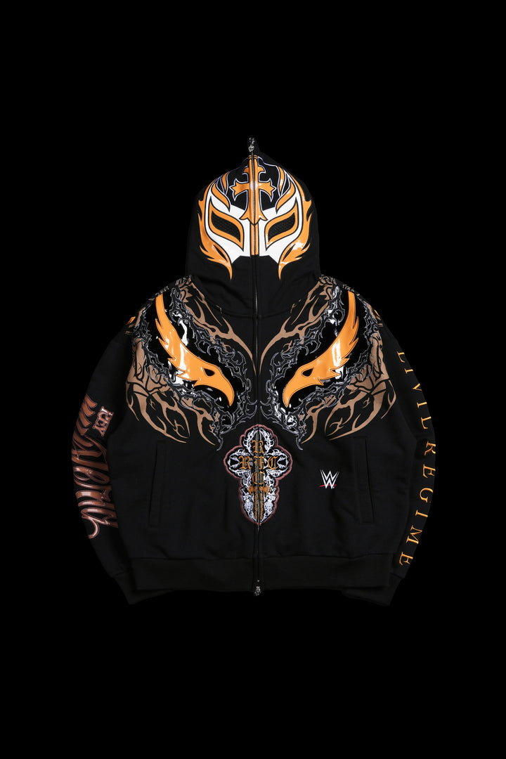 Oro Mysterio Full Zip Up Hoodie in Black