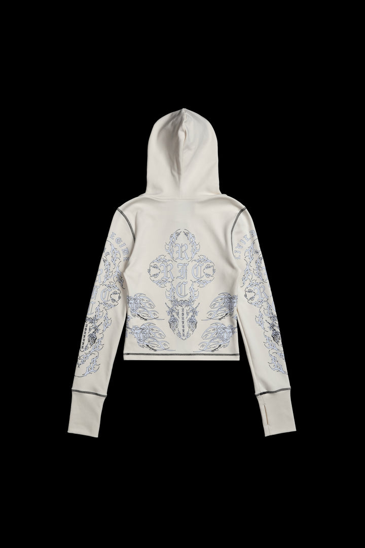 Ghost Rose Pookie Zip Up Hoodie in Butter